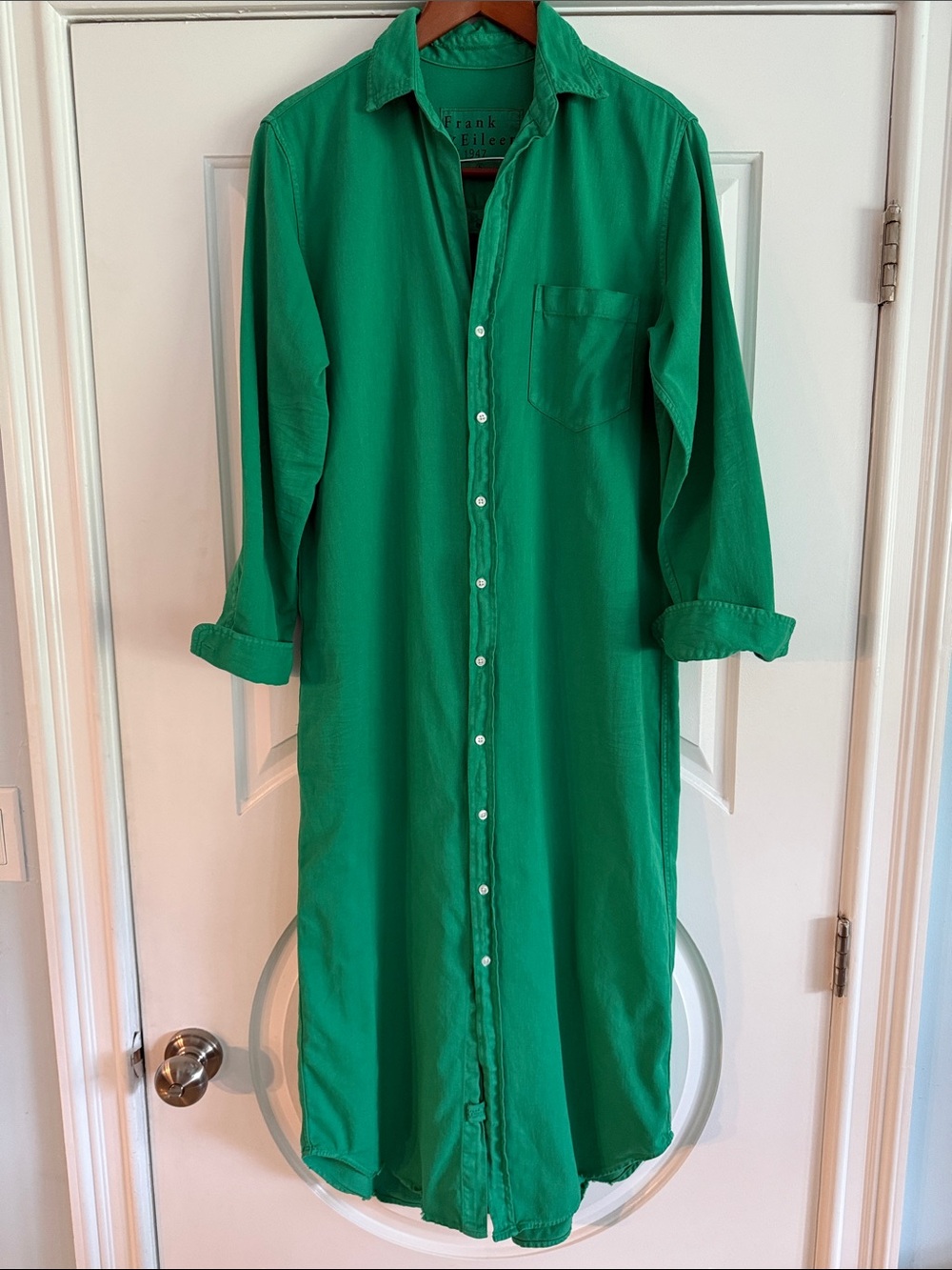 Frank & Eileen  “Rory” Clover Button Down Shirt Dress EUC